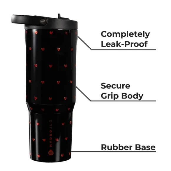 NWT HydroJug 40oz Queen Of Hearts Sport Valentine's Day - Picture 5 of 6